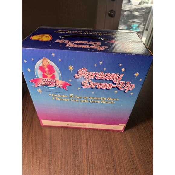 5 pair of dress up shoes kids with carrying case 2pink, yellow, purple, clear - Picture 7 of 10